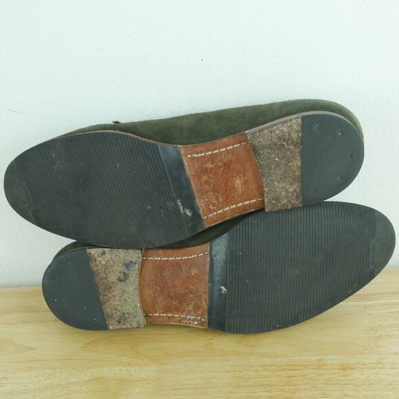 Rawls Mens UK8 US 9 Haute Loafers Green Suede Slip On Shoes Quiet Luxury Preppy - Picture 13 of 16